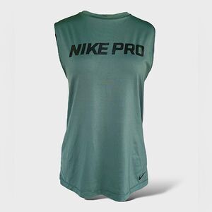 NIKE PRO Dri-Fit Criss Cross Mesh Back Green Muscle Tank | Women’s L